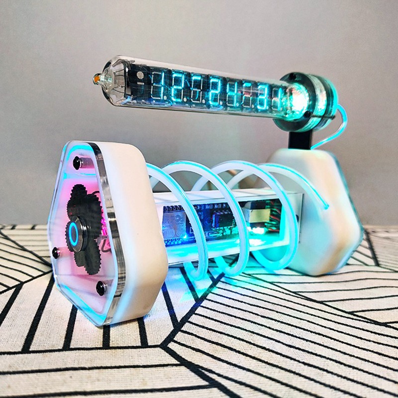 Diy Electronics Desk - ルームデザイン時計 ベッドサイドテーブル時計 モダンな卓上デジタルDIY時計 蛍光 ホームデコレーション 電子時計