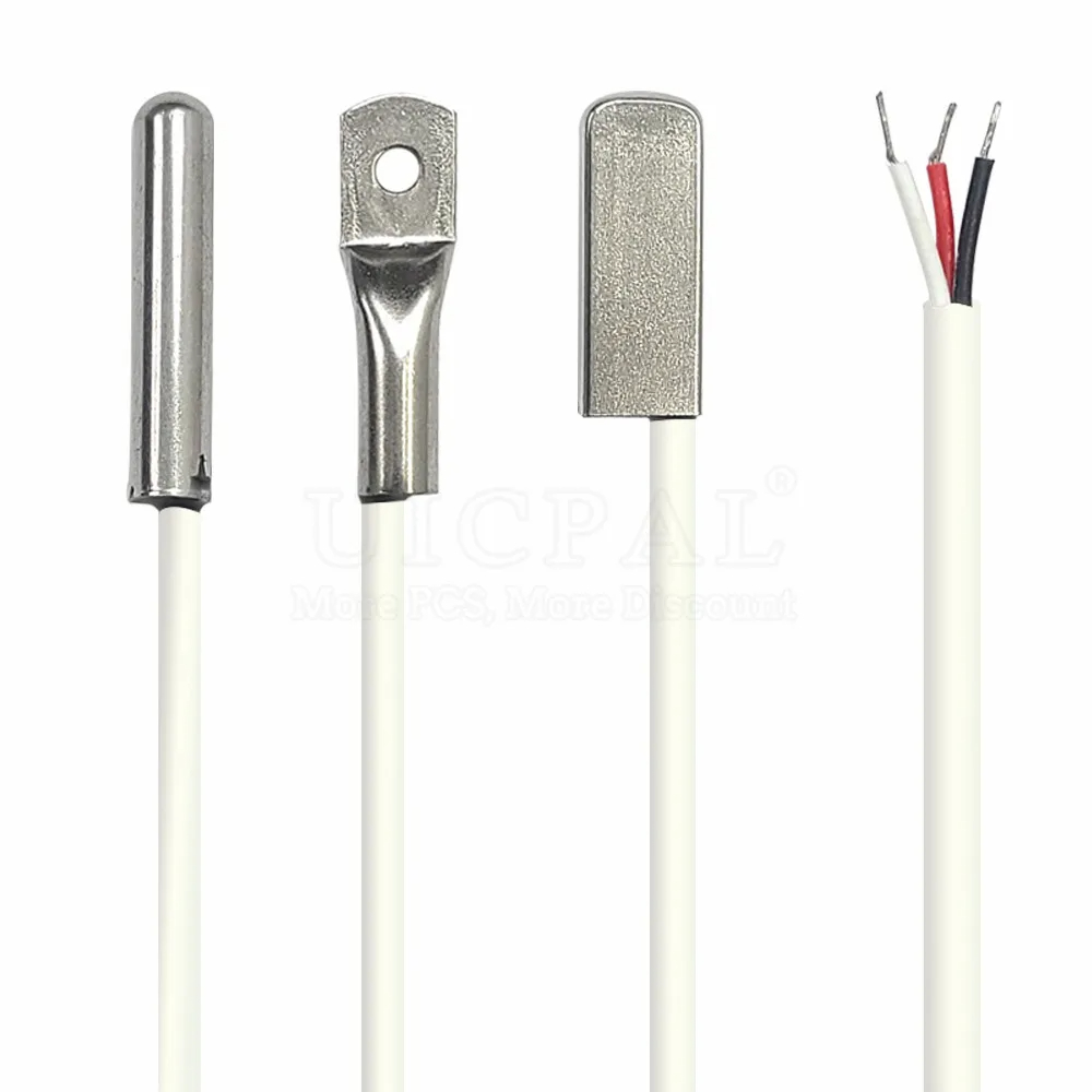 Ds18B20 Temperature Sensor - センサーモジュールds18b20,ステンレス鋼304,防水,防塵,ケーブルホワイト,3.0mm,長さ100cm