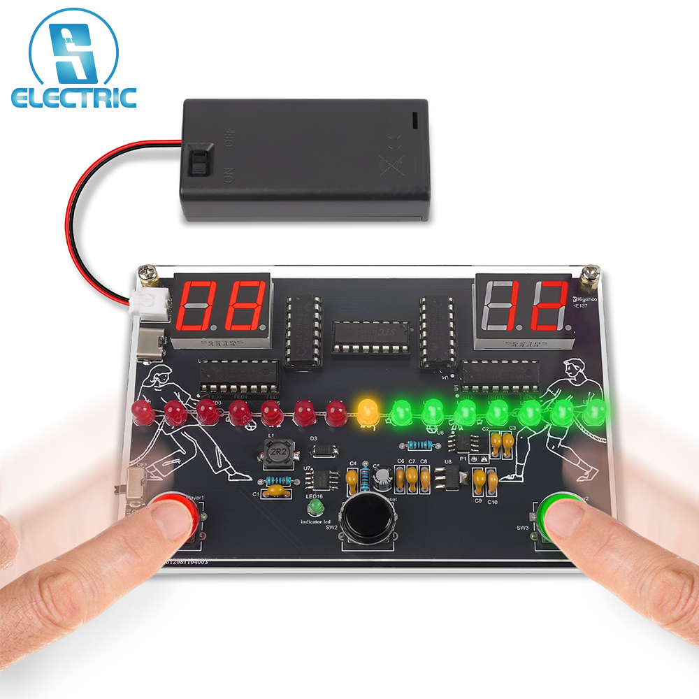 Diy Electronics Game - DIY はんだ付けプロジェクト 3-in-1 ゲーム機 LED ライト付き