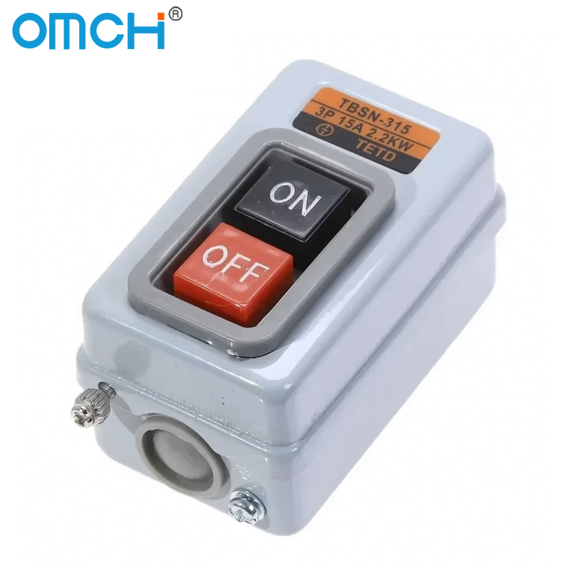 Push Button Tactile - OMCH プッシュボタン電源スイッチ 三相電力制御スタートスイッチ AC 380V 15A