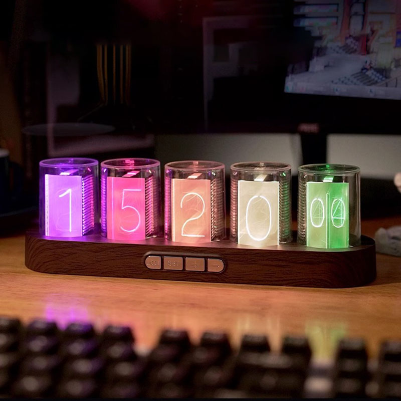Diy Electronics Desk - 電子管時計DIYデジタル創作提案グロー管時計LEDライトeスポーツRGBゲームルームデスクトップ高級ボックス包装