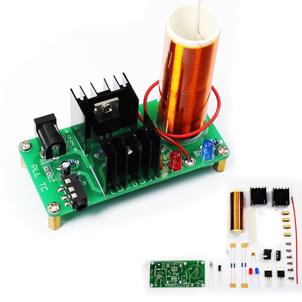 Diy Electronics Project - DIY電子テスラコイルキット 18V 2A 3.5mmオーディオコネクタ付き DIYはんだ付けプロジェクト 物理実験