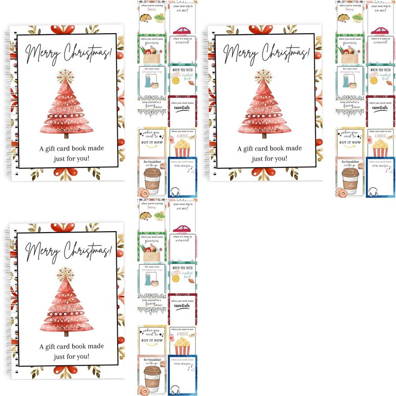 Diy Electronics Book - 【電子アクセサリー】3X クリスマス、各ページにクリスマスのサプライズが入ったギフトカードブック DIY パーソナライズされたクリスマスギフト