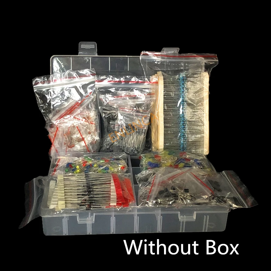 Capacitor Kit Assortment - 金属皮膜抵抗キットLEDダイオード電解コンデンサセラミックセットトランジスタパックDIY電子部品キット