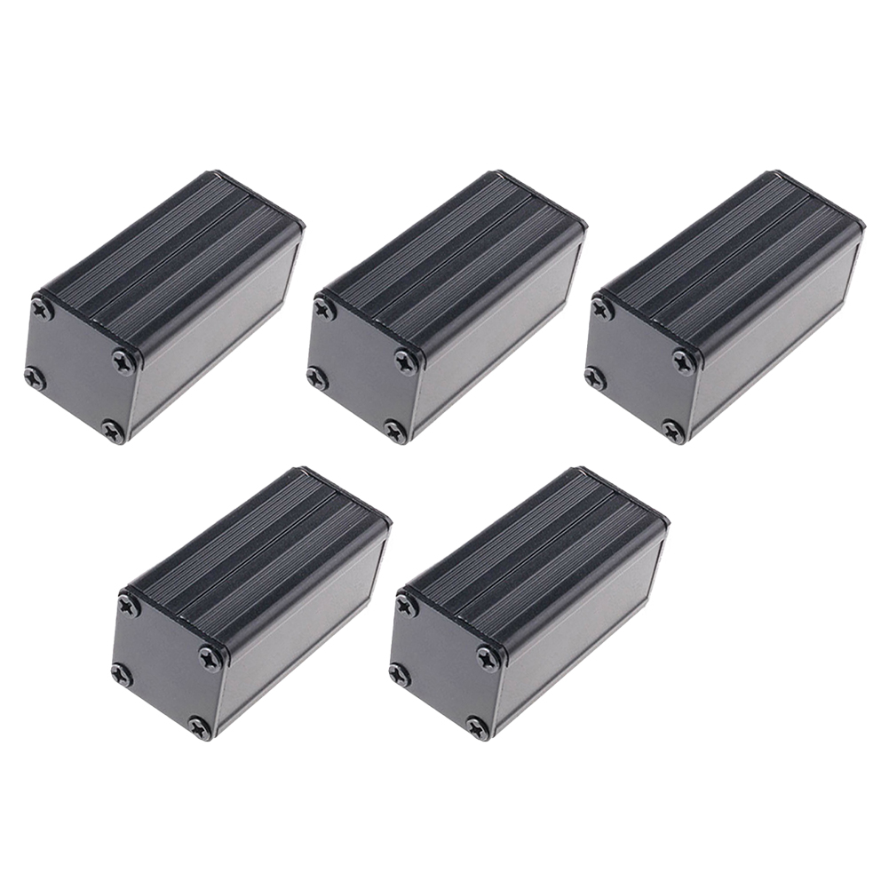 Diy Enclosure For Electronics - 電子プロジェクト用ブラックアルミニウムボックス、5個、diy、50x25x25mm