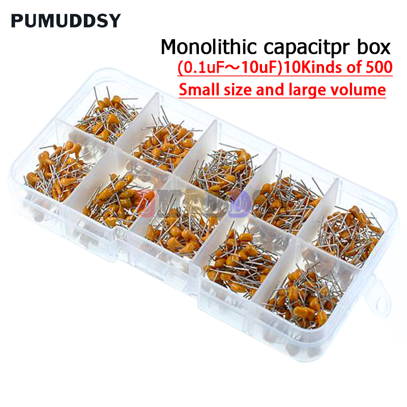 Capacitor Kit Assortment - 500 ピース/ロット 10 値 * 50