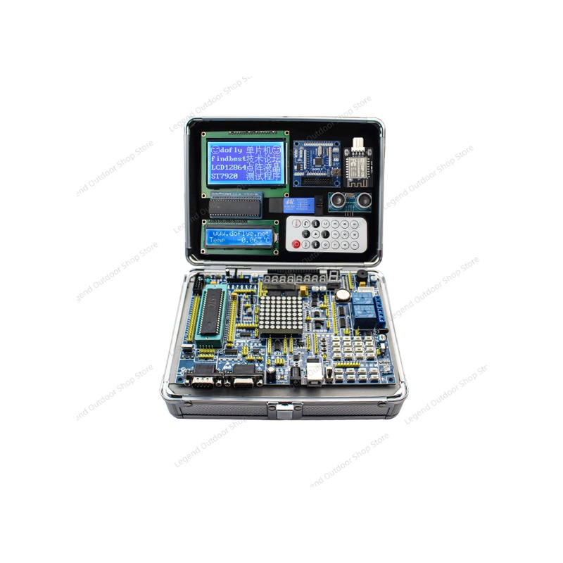 Diy Electronics Project - LY-51S 51MCU 開発ボード学習実験テストボックスアルミハウジング DIY キット電子プログラミング教育プロジェクト用