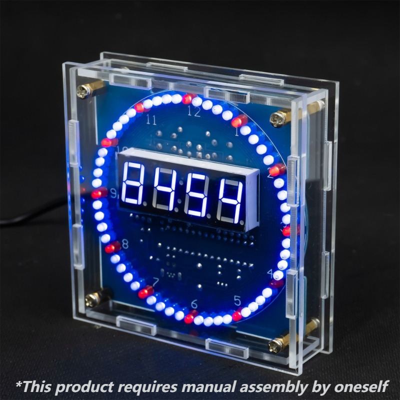 Diy Electronics Desk - 電子時計 DIY 光制御時計セット 多機能寝室デスク時計 クリエイティブ手動インストール卓上時計キット
