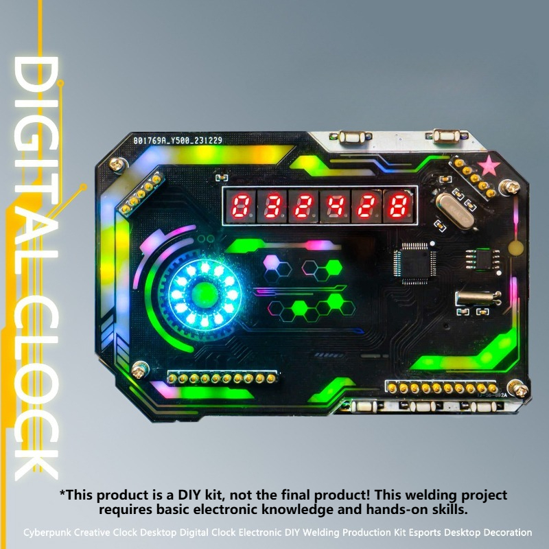 Diy Electronics Desk - DIY 卓上時計セットデジタル時計電子溶接キットクリエイティブデザインレトロ卓上時計寝室デスクトップ装飾時計