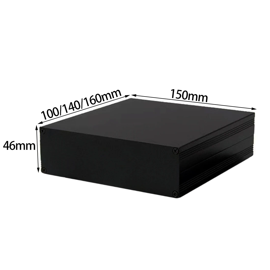 Diy Enclosure For Electronics - 防水ハウジングハウジング,アルミニウム製スプリットボックス,黒タイプハウジング,電子ボックス,日曜大工ツール,150x46x100, 140, 160mm