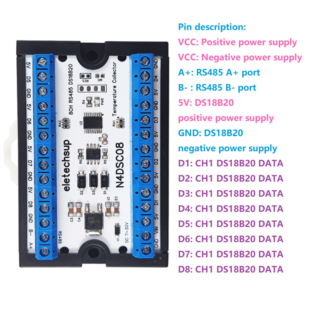 Ds18B20 Temperature Sensor - 8 ウェイ 1 線式 DS18B20 デジタル温度センサー