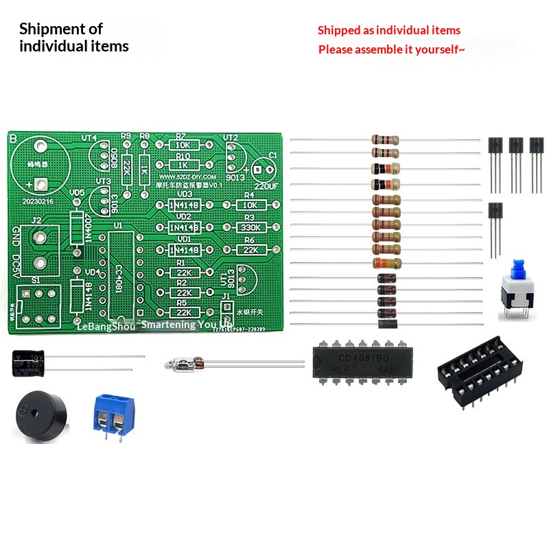 オートバイ振動防止盗難防止アラームDIYキット、電子溶接トレ - Diy Motorcycle Electronics のレビューと価格