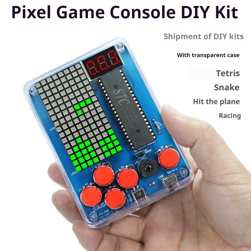 ピクセルゲーム機製作キット、51個のシングルチップテトリス部 - Diy Electronics Game のレビューと価格