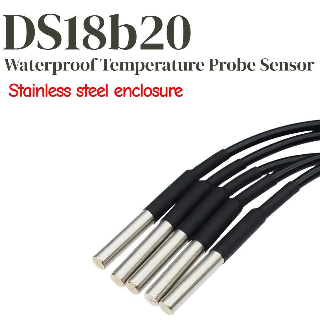 1/5個 DS18b20 温度プローブ 温度センサー 1M  - Ds18B20 Temperature Sensor のレビューと価格