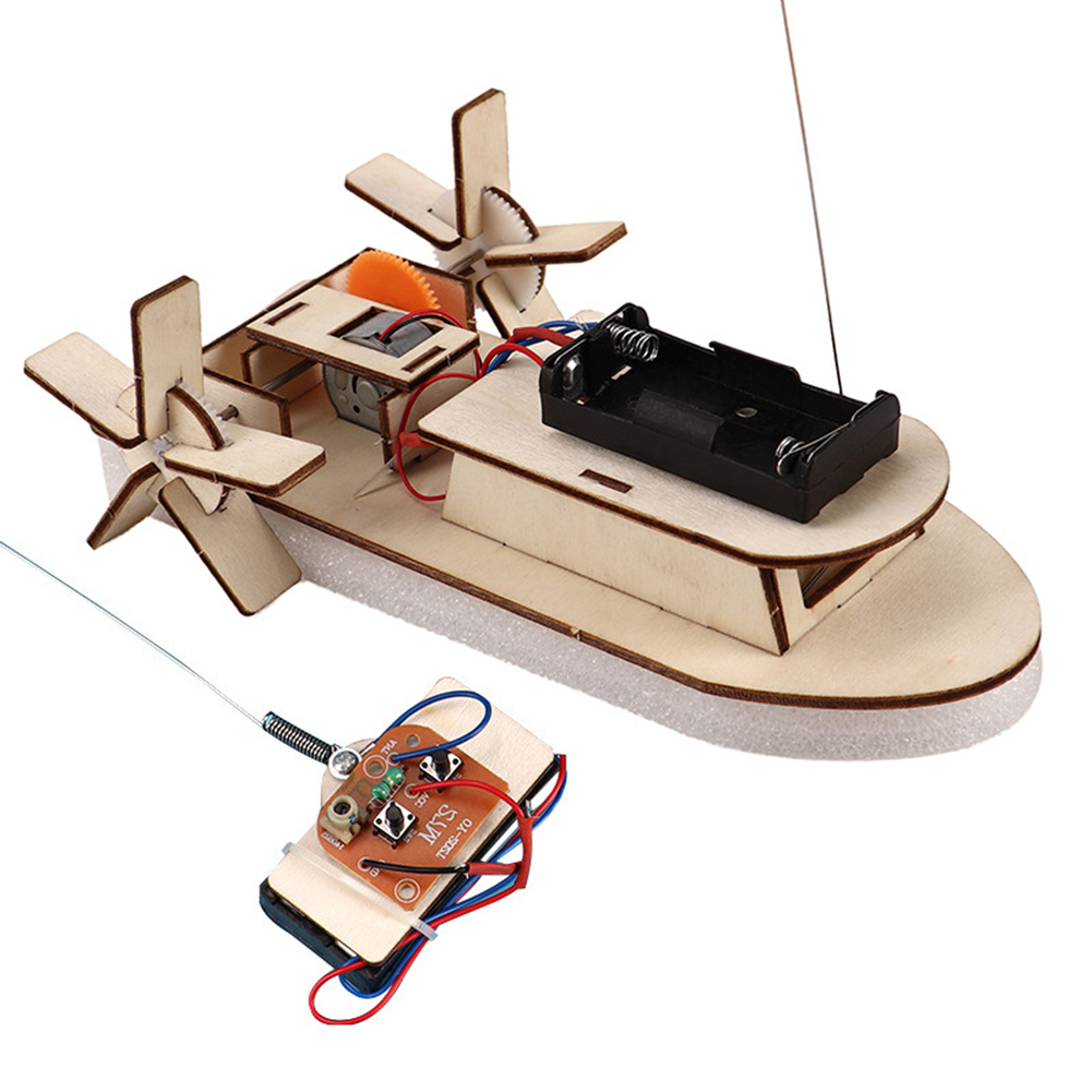 子供のためのDIY木製ボートモデル科学玩具、電気ステム、教育 - Diy Electronics For Kids のレビューと価格