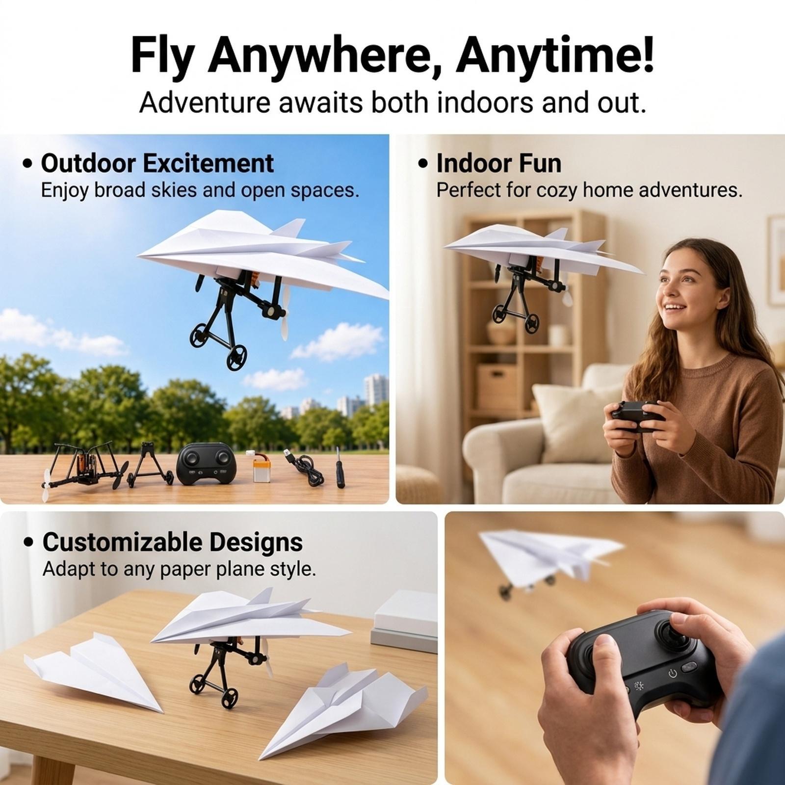 ミニRC飛行機DIYキット ABS素材 電子リモコン 紙飛行 - Diy Electronics For Kids のレビューと価格
