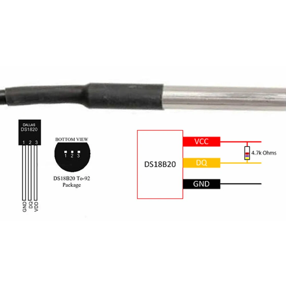 1 個 DS18B20 防水温度センサープローブステンレス鋼 - Ds18B20 Temperature Sensor のレビューと価格