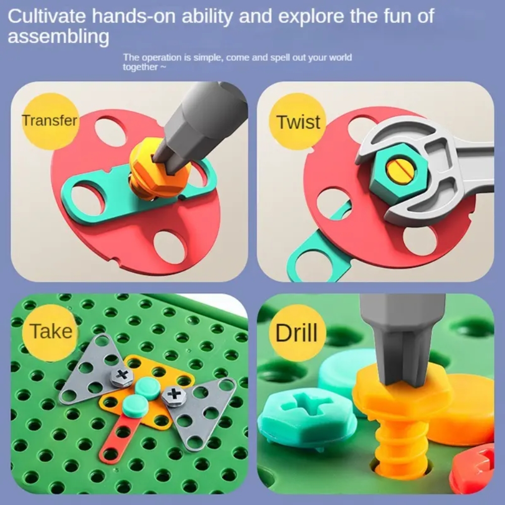 450個の子供用STEMドリルセット クリエイティブモザイク - Diy Electronics For Kids のレビューと価格