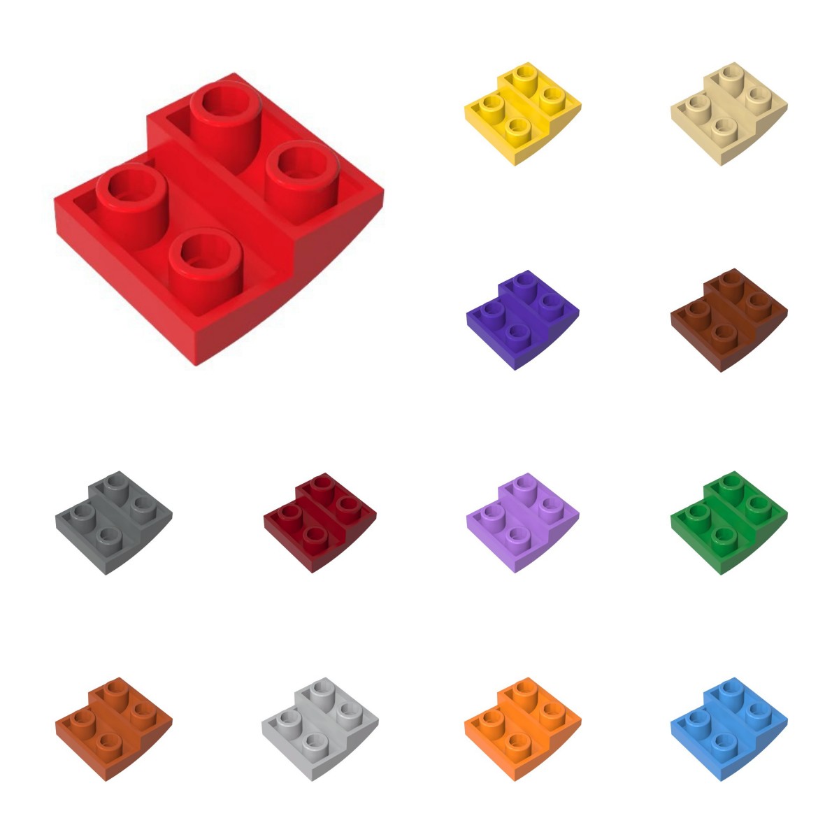 50 個 32803 湾曲 2 x 2 x 2/3 逆レンガ - Diy Lego Electronics のレビューと価格