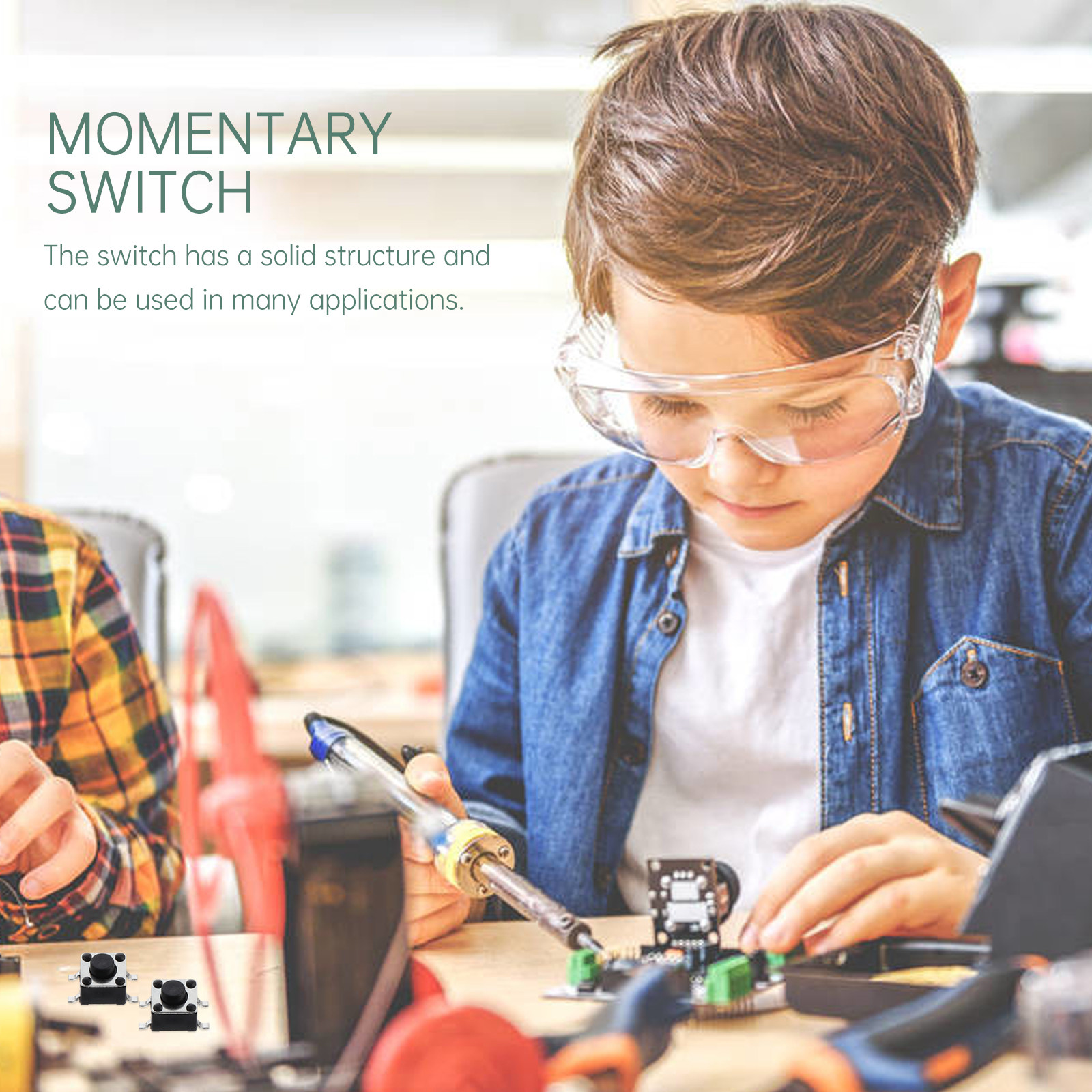 100個入りタクタイルプッシュボタンスイッチアソートメント  - Push Button Tactile のレビューと価格