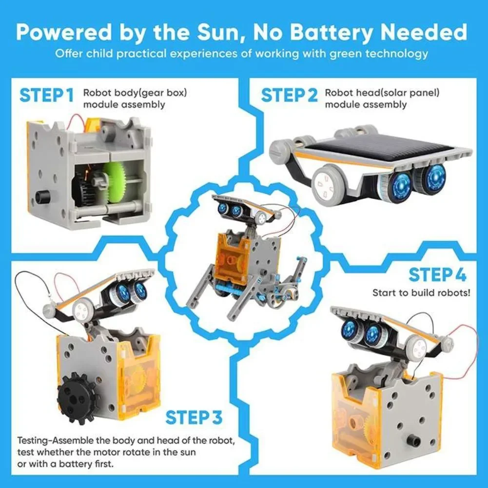 13 in 1 ソーラーロボット科学キット DIY ビルディ - Diy Electronics For Kids のレビューと価格