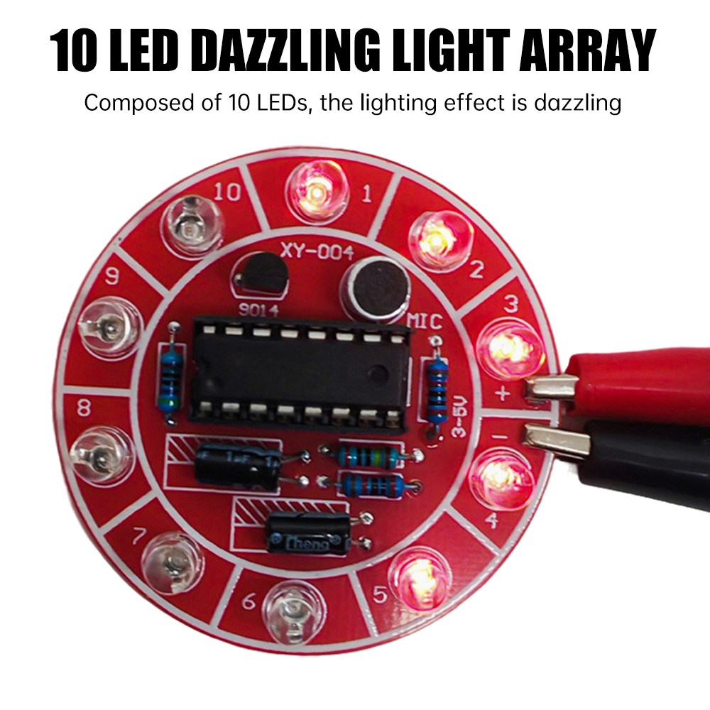 3–5V DC 音声制御回転式 LED ランニングライト、L - Diy Electronics For Kids のレビューと価格